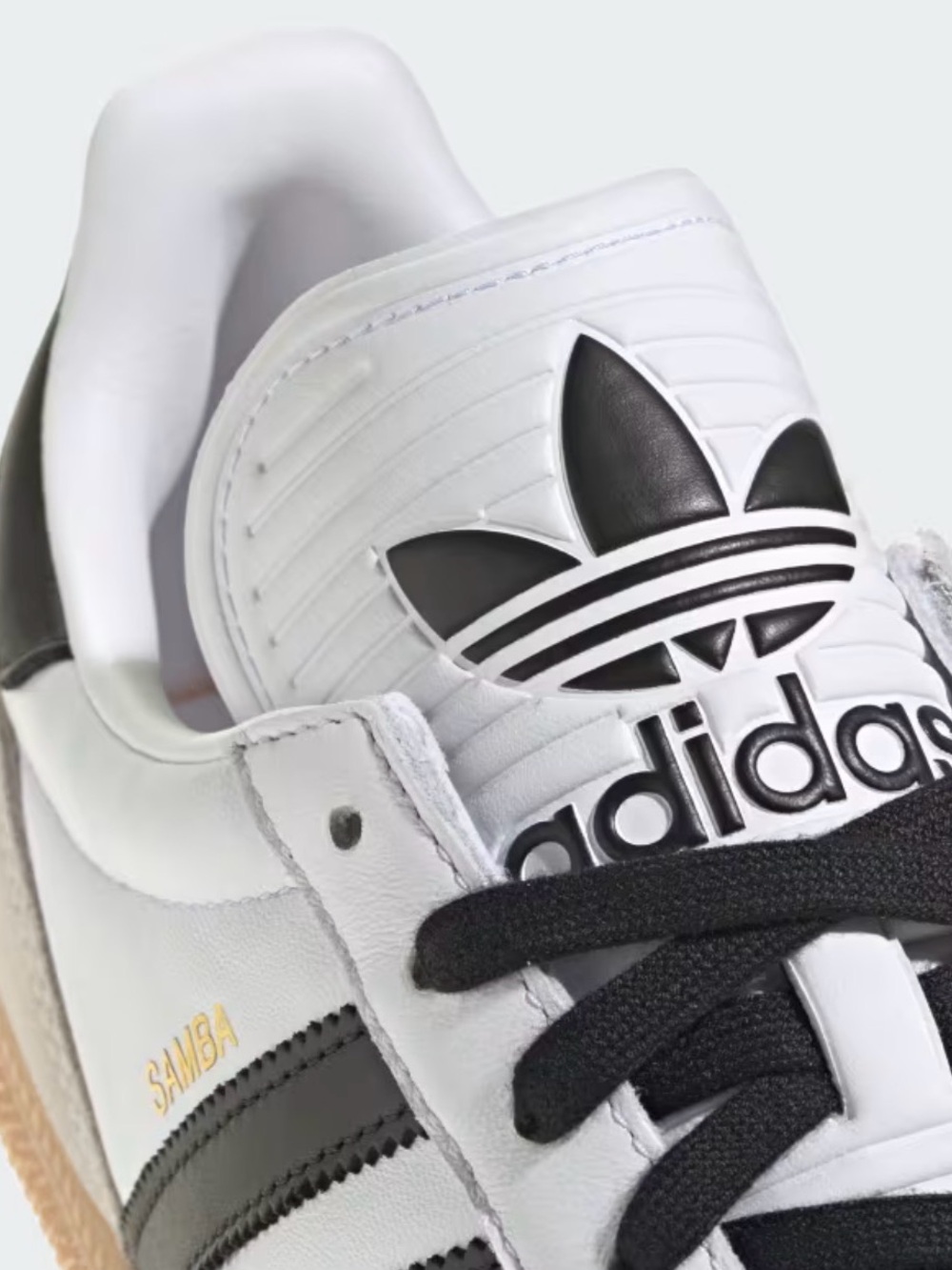 adidas Samba White Black Gum Sneakers - Picture 8 of 10